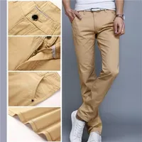 Tangyaxuan Men's Plus Velvet Thick Business Color Sólido Simple Slim Slim Gentleman Pantalones Micro-Elastic Feet Pants 201128
