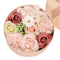 Artificial sabão flores caixa de presente dia dos namorados dia mãe casamento festival presente rosa decoração flor