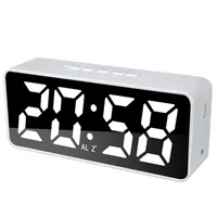 US stock Smart APP Digital Alarm Clock with 100 Colors LED White a06