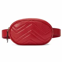 Waist Bag Women Waist fanny Packs belt bag luxury brand leather chest handbag red black color 2022 new fashion hight quality