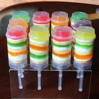 Cupcake Push Up Pop Contenitori Plastica Food Grado Puscies Pops Cake Container Lid per decorazioni per feste Strumento di forma rotonda