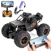 2.4G Controller APP Remote Control WiFi Camera High-speed Drift Off-road Car 4WD Double Steering Buggy RC Rock Crawler 220121