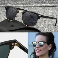 2022 Mode Märke Polariserade Solglasögon för Män Kvinnor Tr90 Pilot Designer Solglasögon UV400 Glasögon Luxury Mens Metal Half Frame Polaroid Lens Hög kvalitet