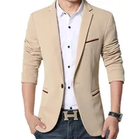Men&#039;s Suits & Blazers Brand Mens Casual Autumn Spring Fashion Slim Suit Men Masculino Clothing Vetement Homme M~5XL