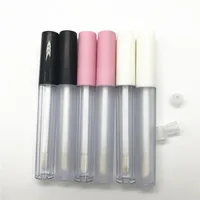 2.5ml Frosted Clear Lege Lip Gloss Containers Tube 3ML Deksel BALM Deksel Borstel Tip Applicator Wand Rubber Stoppers voor DIY LIP