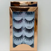 False Eyelashes 5 3 2Pairs Of Natural Thick Mink 3D Handmade Slim Fluffy Long Extension Eye Makeup Tool