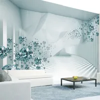 Personalizado alguma tamanho Mural Stereoscopic Wallpaper 3D moderno Espaço Moda Crystal Ball Photo Wall pintura sofá da sala 3D Fresco