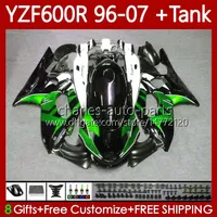 Corpo + Tanque para Yamaha Thundercat YZF600R YZF 600R 600 R 96-07 Green Black Bodywork 86NO.85 YZF-600R 1996 1997 1998 1999 2000 2001 YZF600-R 96 02 03 04 05 06 07 Concedentes