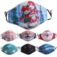 Weihnachtsdesigner Gesichtsmaske Santa Snowman Mode Masken Männer Frauen 3D Druck Staubdicht Nebel Fog Fang Fang FaGemask Großhandel