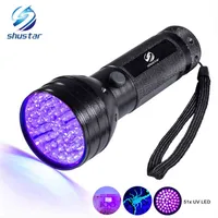 UV LED懐中電灯51 LED 395NM Ultra Violet Flashlight Lamp Blacklight Detector for Dog Urine PET染色とナンキンムバグJ220713