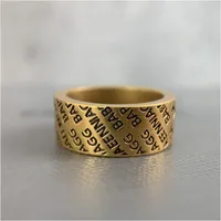 Ontwerper heren ringen hiphop luxe sieraden voor vrouwen brons goud liefde ring mannen sterling zilveren ornamenten volledige letter grote ringen Anelli 21SS