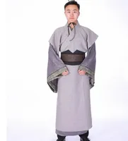 Sahne Giyim Çin Geleneksel Erkek Giysileri Yenilik Hanfu Uzun Robe Üç Krallık TV Film Cosplay Erkekler Kostüm1