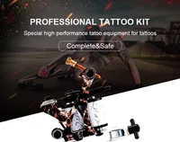 Nybörjare Tattoo Kit One Tattoo Machine Gun Set Immortal Inks Strömförsörjningsnålar Supplies Set Professional Kit