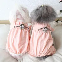 Dog Clothes Cat Dog Doll Jumpsuits Hoodies Coat Fashion PET Clothing For Dogs Pet Winter Warm Products Puppy Chihuahua307L