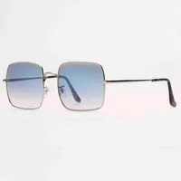 Moda Square Mens Sunglasses Womens Design Vintage Mulher Homem UV Proteção Vidro Elnses Sun Óculos com Caso De Couro Grátis, Código QR e Pacote de Varejo