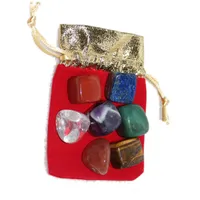 Kunst en Ambachten Natuel Crystal Chakra Stone 7 stks Set Natuurstenen Palm Reiki Healing Crystals edelstenen Woondecoratie Accessoires YHM673-ZWL