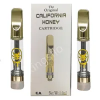 De VS Stock Californië Honey Bee Cartridge of OEM Verstuiver Metalen Vape Pencartridges 1 ML DIKE Lege Olie Glas Tankkarren Vaporizer E-CIGS met originele verpakkingsdoos