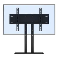 WACO 32-65INCH Einstellbare Tischplatte TV-Stand, Haushalts-Sonnenbrüche Kaltgewalzte Plattenrahmen, stabile zuverlässige Plasma-LCD-LEDTV-Halterung Bodenständer, schwarz