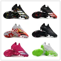 Football Boots Predator Mutator 20+ FG 20.1 Low Mens Soccer Cleats Shoes chaussures de football Black White Active Red scarpe da calcio