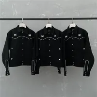 Nueva chaqueta Hombres Mujeres 1 de alta calidad de la vendimia del estilo británico bordado Coats
