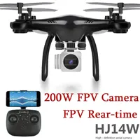 HJ14W Wi-Fi التحكم عن بعد 1080P WIFI FPV بدون طيار 200W HD كاميرا RC كوادكوبتر بدون طيار لعبة هدية