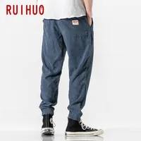 Ruihuo Herbst Cord Harem Hose Männer Joggers Herrenhose Koreaner Streetwear Herren Casual Hosen Hip Hop Tracksuit M-5XL 201015