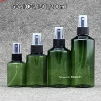 20 sztuk Refillable Clear Plastic Spray Bottle Perfumy Atomizer Zielony Kolor Kosmetyczny Pojemnik 50ml 100mlgood Quality