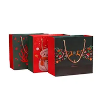 Рождественские мешки бумажные упаковки Box Apple, Рождественский подарок Box шарф носки Цветной мир Обложка Рождественский подарок Box