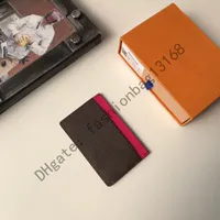 M62170 Top Qualité Hommes Casual Casual Carte de crédit Porte-cartes de Cowhide Cuir Ultra Slim Portefeuille Paquet de paquets pour hommes Femmes QWERQ