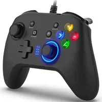 US stock Wired Gaming Joystick Gamepad Dual-Vibration Game Controller Compatible with PS3, Switch, Windows 10/8/7 PC Laptop, TV Box a40 a45