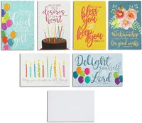 Cartões de aniversário cristão com envelopes