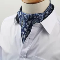 Neck Ties Heren Vintage Stropdas Formele Cravat Ascot Scrunch Self British Polka Dot Gentleman Polyester Silk Tie Luxury