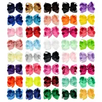 40 colores 6 pulgadas de moda bebé cinta de cinta arco horquilla clips niñas gran bowknot barrette niños pelo boutique arcos niños accesorios para el cabello kfj125