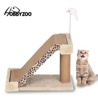 هوبزو القط تسلق شجرة القط خدش مجلس ثنائي واحد ليوبارد علامة مع catnip