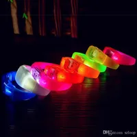 Music Activated Sound Control Led Flashing Bracelet Light Up Bangle Wristband Club Party Bar Cheer Luminous Hand Ring Glow Stick 3505Y