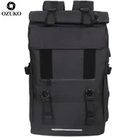 Ozuko 40L سعة كبيرة حقائب السفر الرجال USB شحن حقيبة كمبيوتر محمول للمراهقين متعددة الوظائف الذكور حقيبة مدرسية 220225