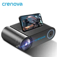 Crenova Mini Projector LED 1080p 무선 동기화 2800 루멘 홈 시어터 비디오 Beamer1 용 Full HD 1280x720