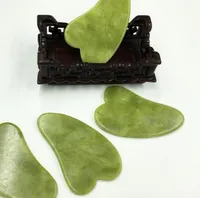 Novo Natural Xiuyan Stone Green Jade Guasha Gua Sha Massager para Suckrap Therapy Jade Roller2021 2022