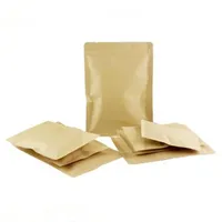 20st Liten Kraft Paper Bag Inner Aluminium Foil Pouch Reusable Flat Packaging Zipper Bag 423 J2