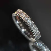 2021 Luxury quality punk charm ring with all diamonds in two colors plated for women wedding jewelry gift PS8859