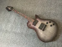 まれな注文の灰色の植えられたカエデのトップのエレクトリックギターワンピースボディローズウッドフレットボードブラックハードウェア中国ギター