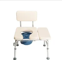 Çok fonksiyonlu alüminyum yaşlı insanlar engelli insanlar hamile kadınlar komodin sandalye banyo sandalye kremsi beyaz