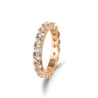 Anéis de cluster 18k cor ouro completo pedras preciosas para mulheres arco-íris diamantes Dubai moda jóias anillos mujer