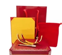 Love Bracelets Bangle for women and men 4CZ Stones bracelet Stainless Steel Screwdriver Designer Bracelet Couple Jewelry Gift Box Set