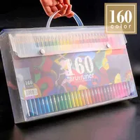 Andstal 48/72/120/160/180 Renkler Profesyonel Ahşap Renkli Kalemler Seti Sanatçı Boyama Yağı Renkli Kalem Renk Sanat 201102 için Renkli