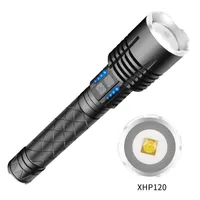Light più potente Light più brillante Lanterna ricaricabile USB 18650 26650 Zoomable Torcia a mano Torcia tattica Torce Torce
