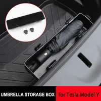 Umbrella Storage Box Tray for Tesla Model Y 2021 Front Trunk Hook Organizer Holder ABS Flocking Car Interior Styling Accessories