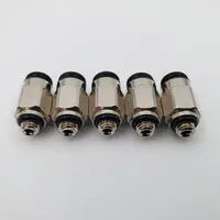 LEGRIS yüksek kaliteli BC 06-M5 Konu M5 tüp 6mm 3d yazıcı için kullanılabilir Erkek düz pnömatik konnektörler 5 adet / grup