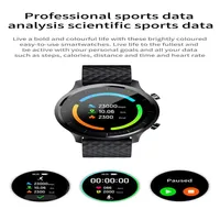 smart watch full touch heart rate blood pressure sleeps monitoring waterproof males and female fitness Health assistant Black strap Bezel P30 free a47