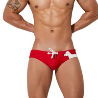 Erkek Yüzmek Külot Mayo Düşük Rise Plaj Bikini Mayo Köpek Baskı Gençlik Erkek Mini Yüzme Sandıkları Mayo Beachwear Şort